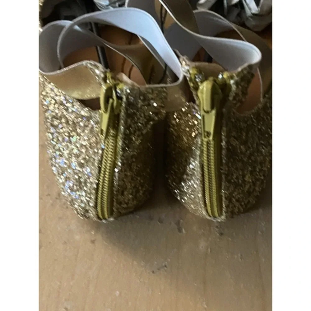 Big Girl Ballet Flats by Twisted Cherie Gold Size 4‎ New With Tags
